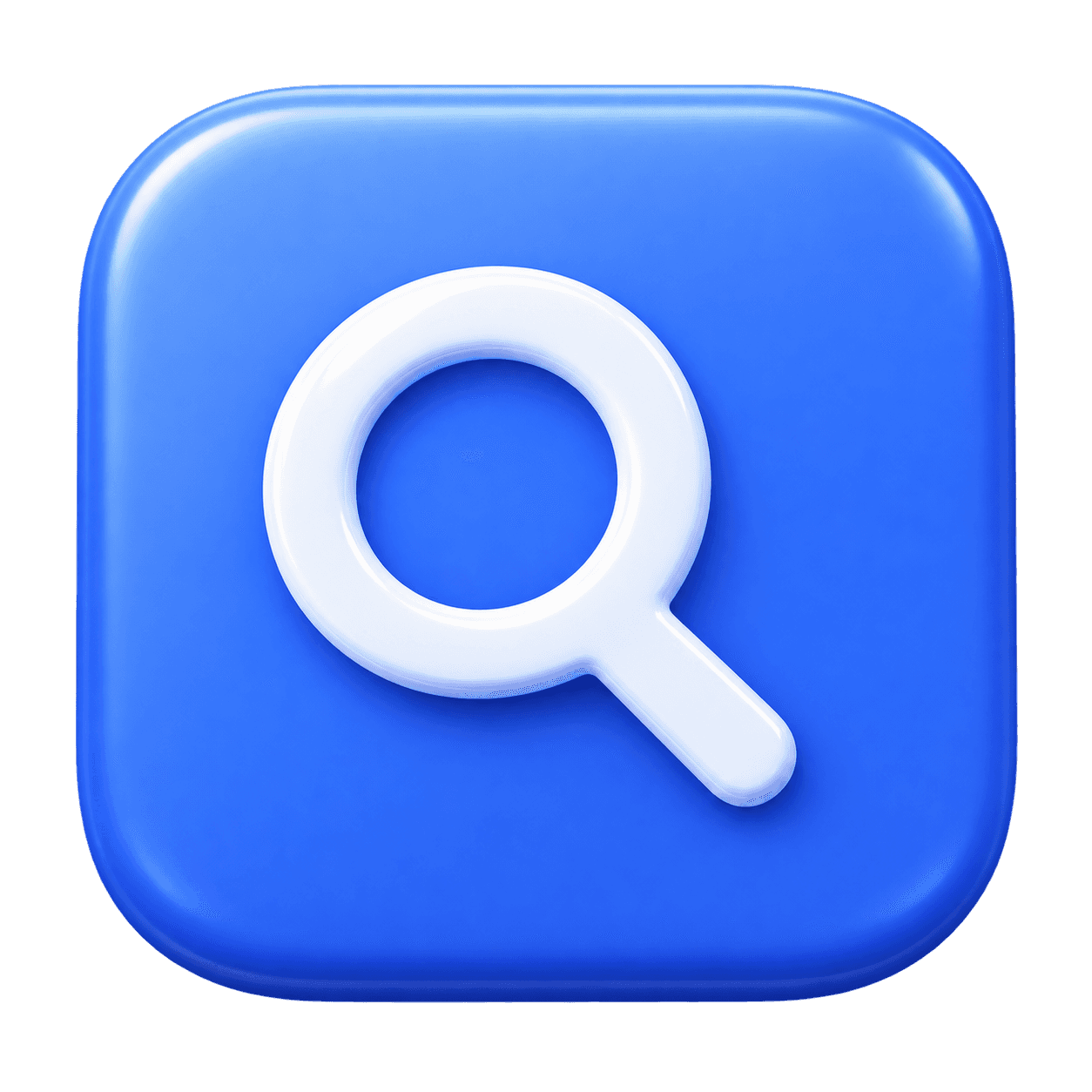 3D search icon representing discovery