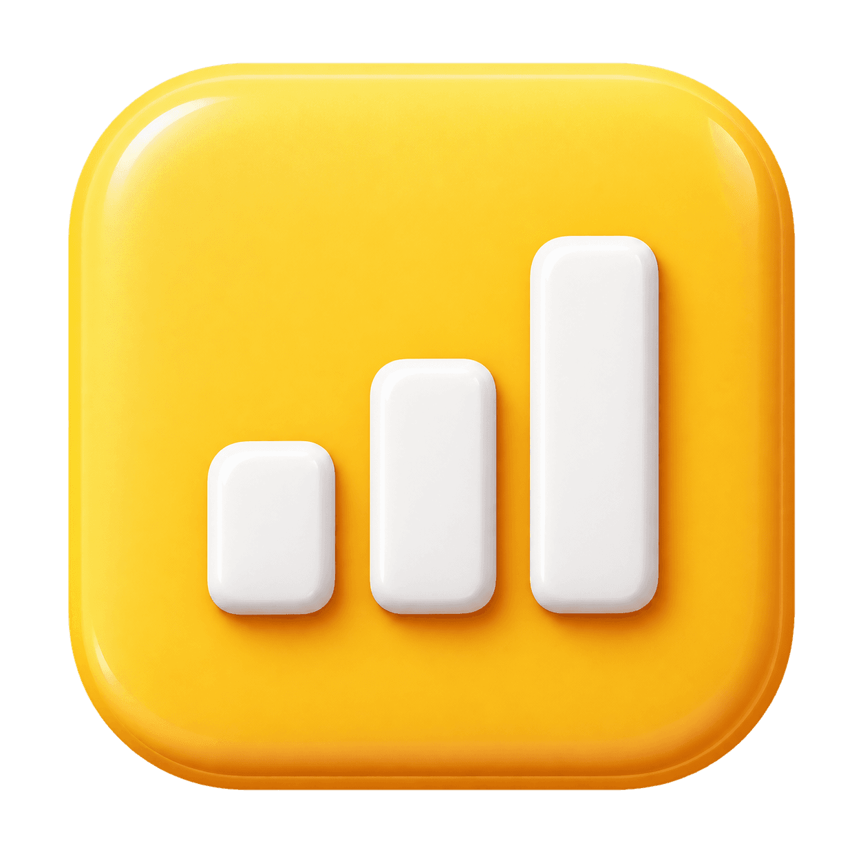 3D chart icon representing growth